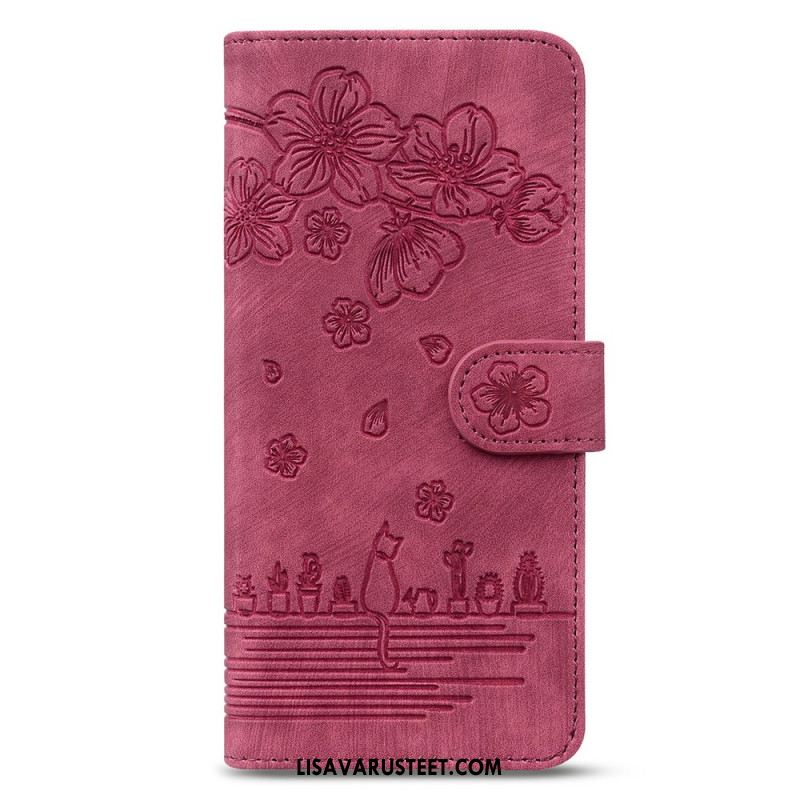 Nahkakotelo Samsung Galaxy Z Fold 7 Kissanäkymä