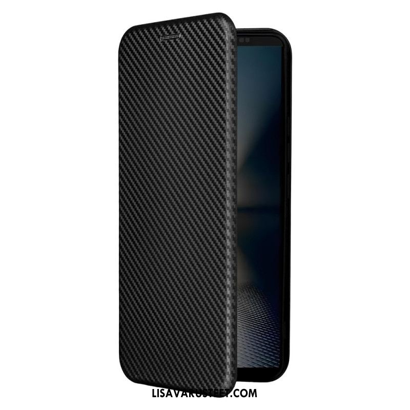 Nahkakotelo Sony Xperia 1 Vii Hiilikuitu