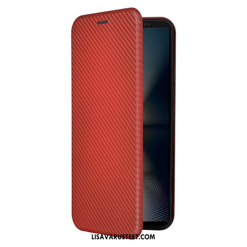 Nahkakotelo Sony Xperia 1 Vii Hiilikuitu