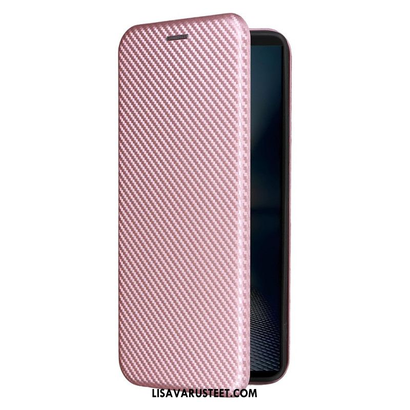 Nahkakotelo Sony Xperia 1 Vii Hiilikuitu