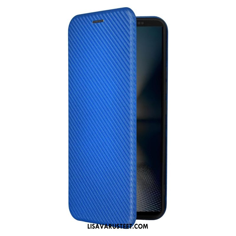 Nahkakotelo Sony Xperia 1 Vii Hiilikuitu