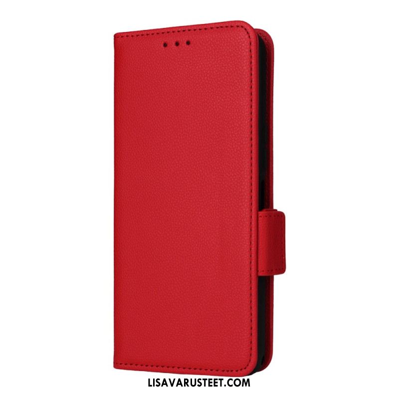 Nahkakotelo Sony Xperia 1 Vii Litsikuvio Hihnalla