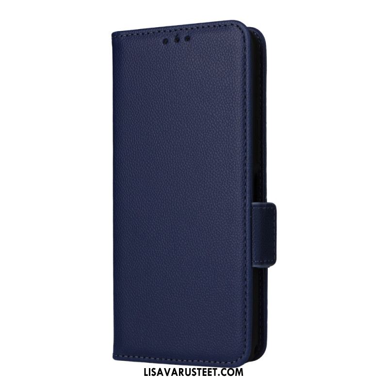 Nahkakotelo Sony Xperia 1 Vii Litsikuvio Hihnalla