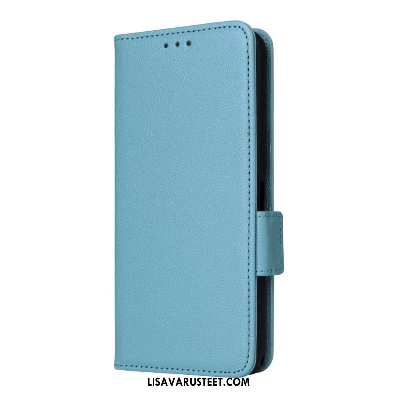 Nahkakotelo Sony Xperia 1 Vii Litsikuvio Hihnalla