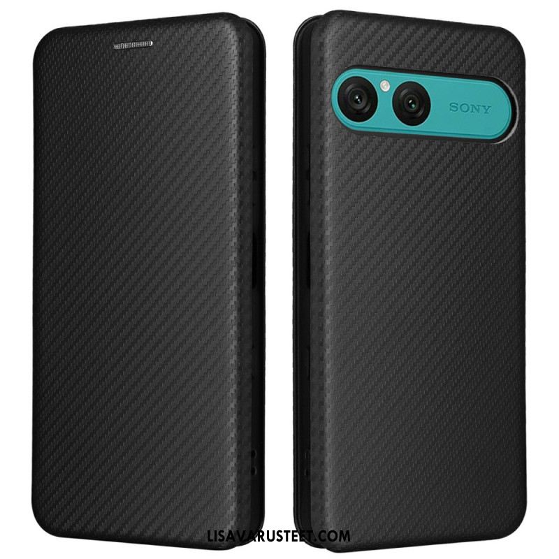 Nahkakotelo Sony Xperia 10 Vii Hiilikuitu