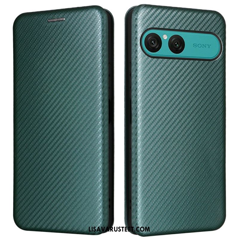 Nahkakotelo Sony Xperia 10 Vii Hiilikuitu