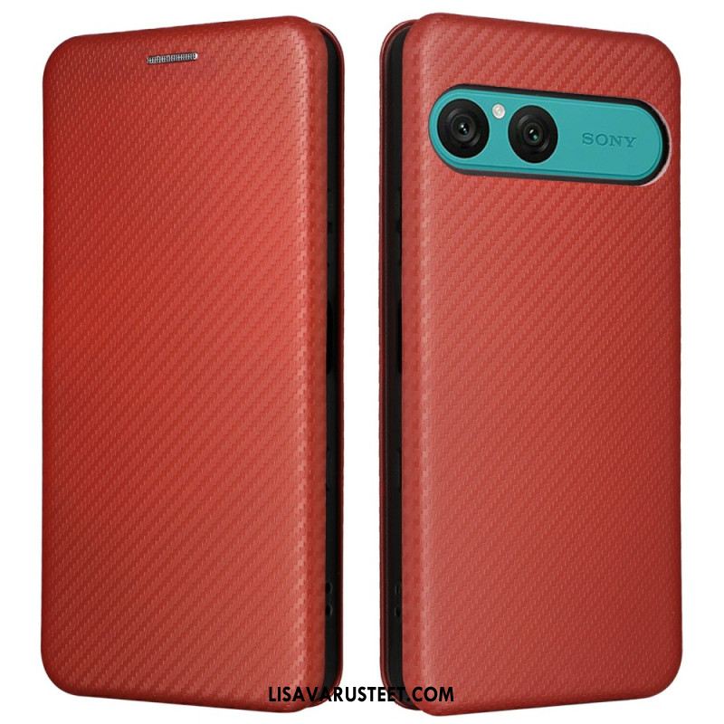 Nahkakotelo Sony Xperia 10 Vii Hiilikuitu