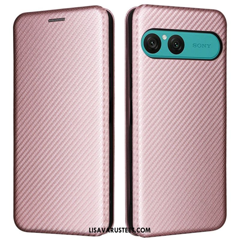 Nahkakotelo Sony Xperia 10 Vii Hiilikuitu