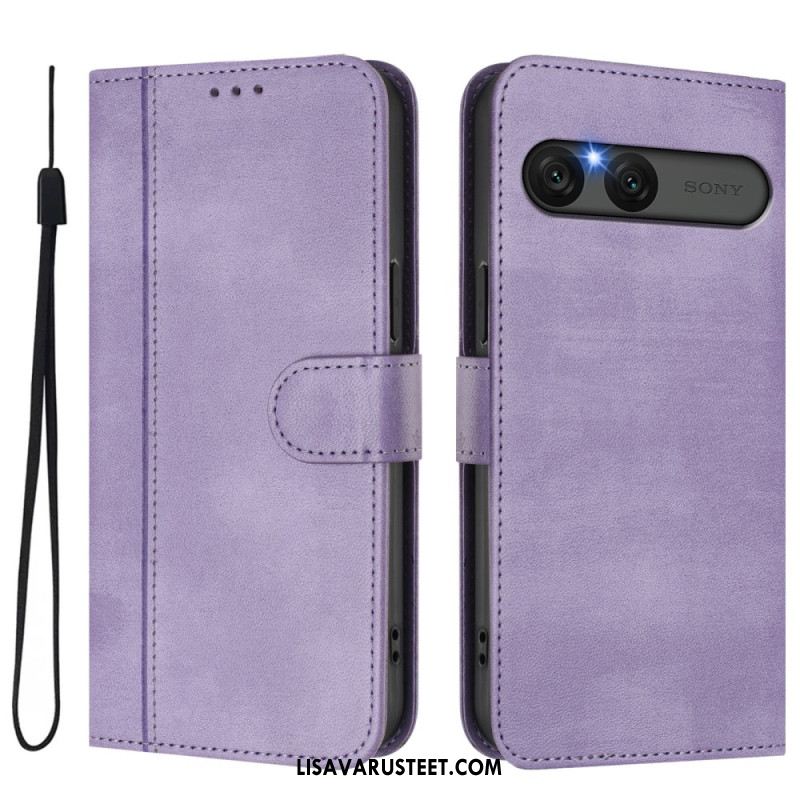 Nahkakotelo Sony Xperia 10 Vii Retrotyylinen