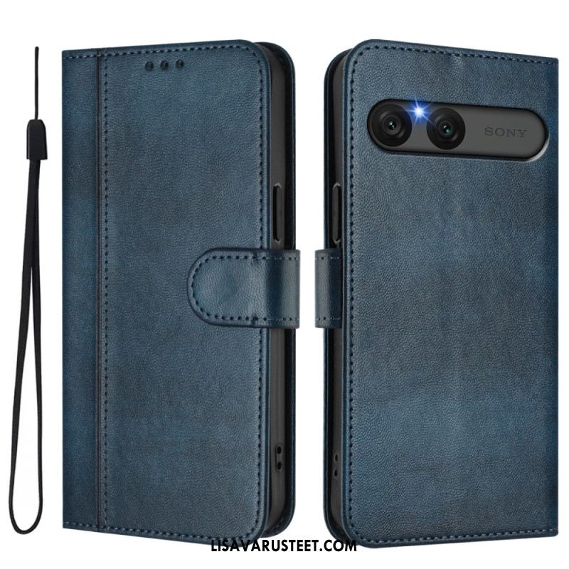 Nahkakotelo Sony Xperia 10 Vii Retrotyylinen