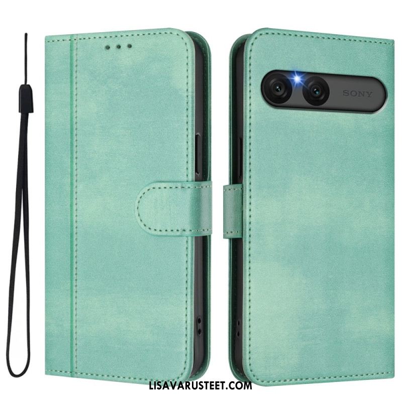 Nahkakotelo Sony Xperia 10 Vii Retrotyylinen