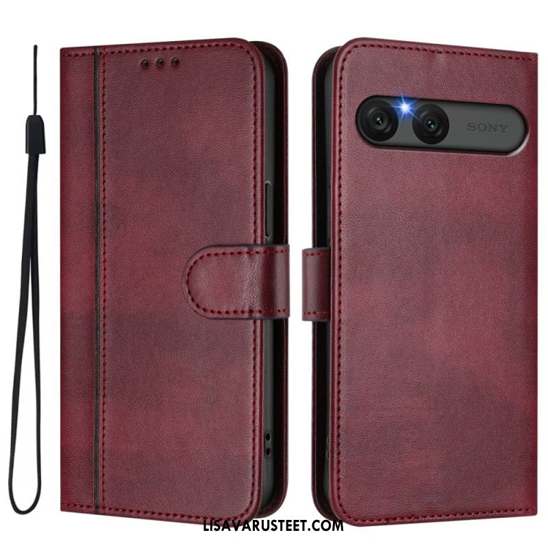 Nahkakotelo Sony Xperia 10 Vii Retrotyylinen