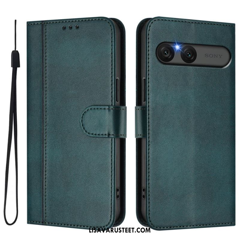 Nahkakotelo Sony Xperia 10 Vii Retrotyylinen