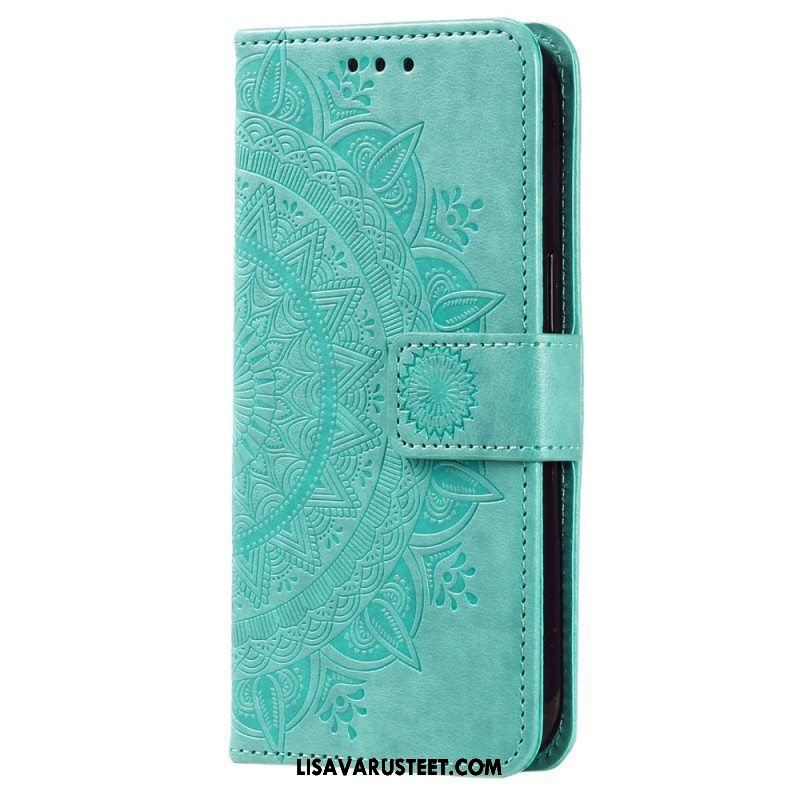 Nahkakotelo Xiaomi 13 Mandala-aurinko Kaulanauhalla
