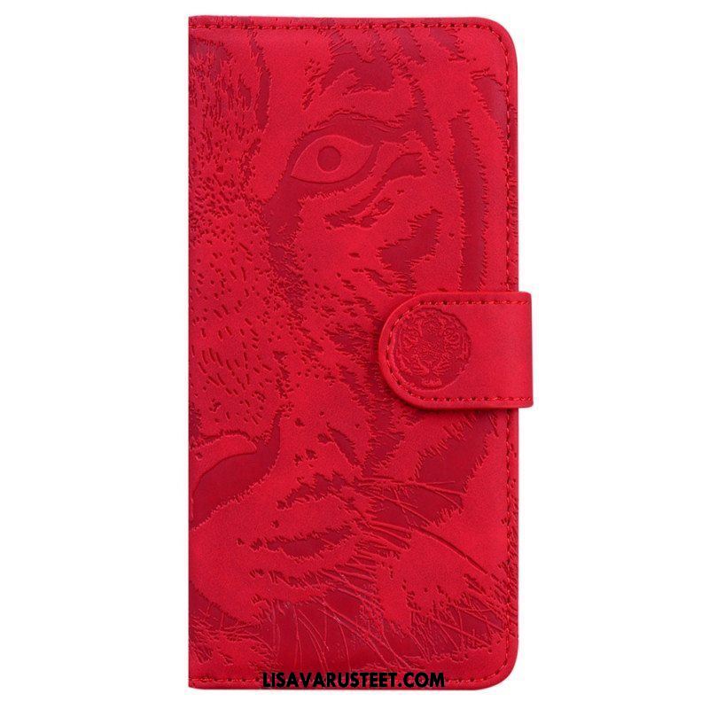 Nahkakotelo Xiaomi 13 Pro Suojaketju Kuori Strappy Tiger Print