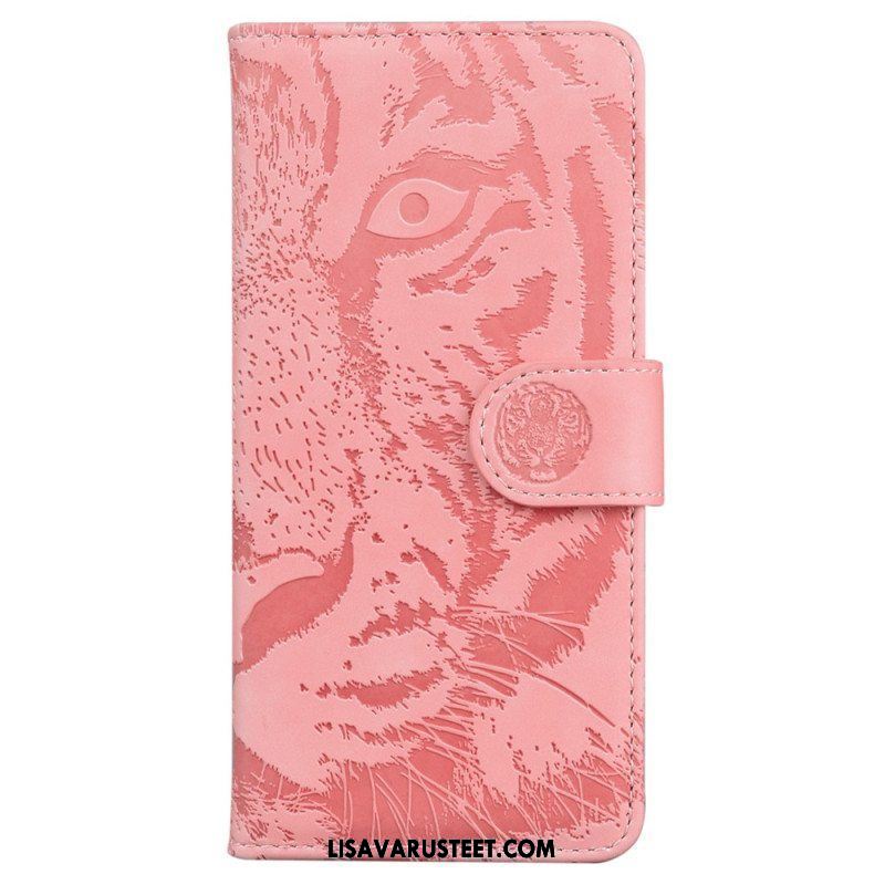 Nahkakotelo Xiaomi 13 Pro Suojaketju Kuori Strappy Tiger Print