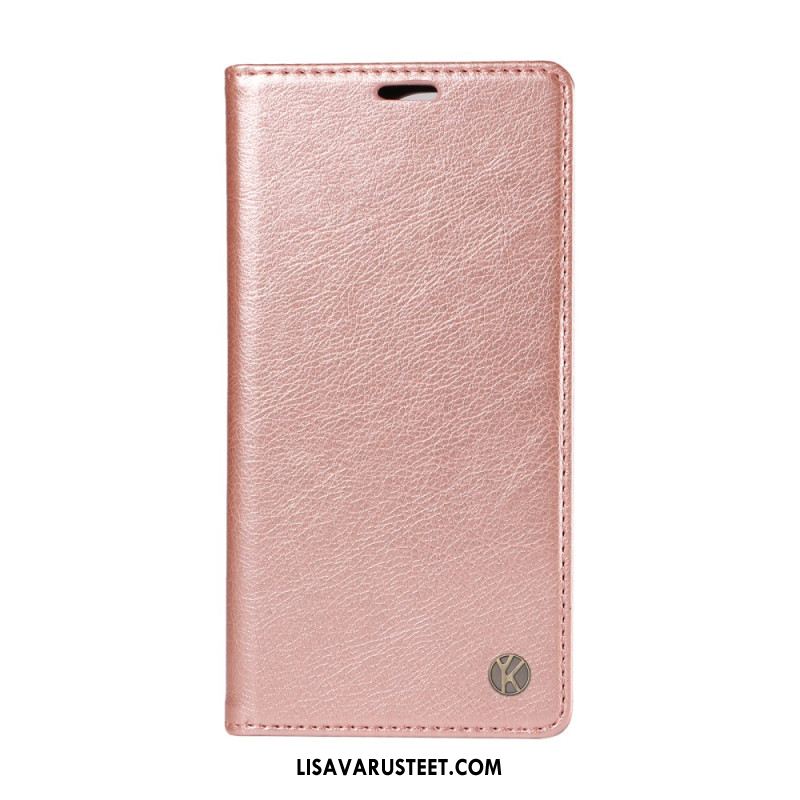 Nahkakotelo Xiaomi 15 Ultra Yikatu Litsi-jäljitelmä Nahka