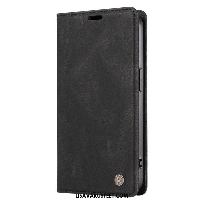 Nahkakotelo Xiaomi 15 Yikatu Mokkanahkaefekti