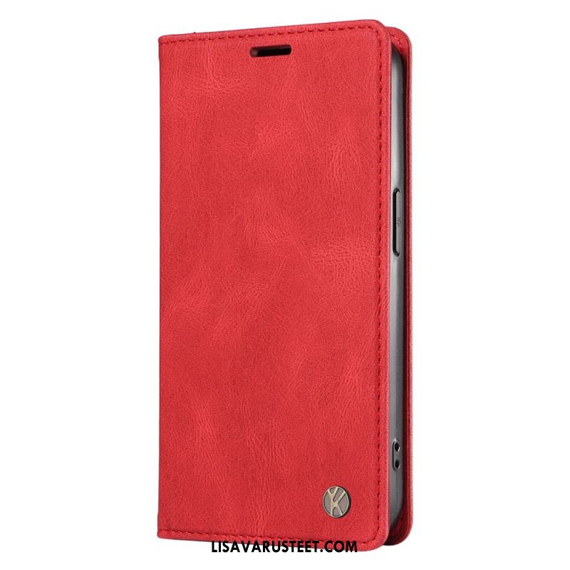 Nahkakotelo Xiaomi 15 Yikatu Mokkanahkaefekti