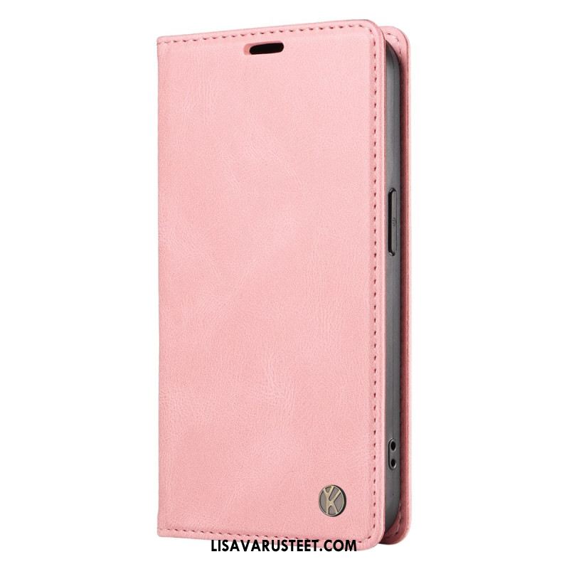 Nahkakotelo Xiaomi 15 Yikatu Mokkanahkaefekti