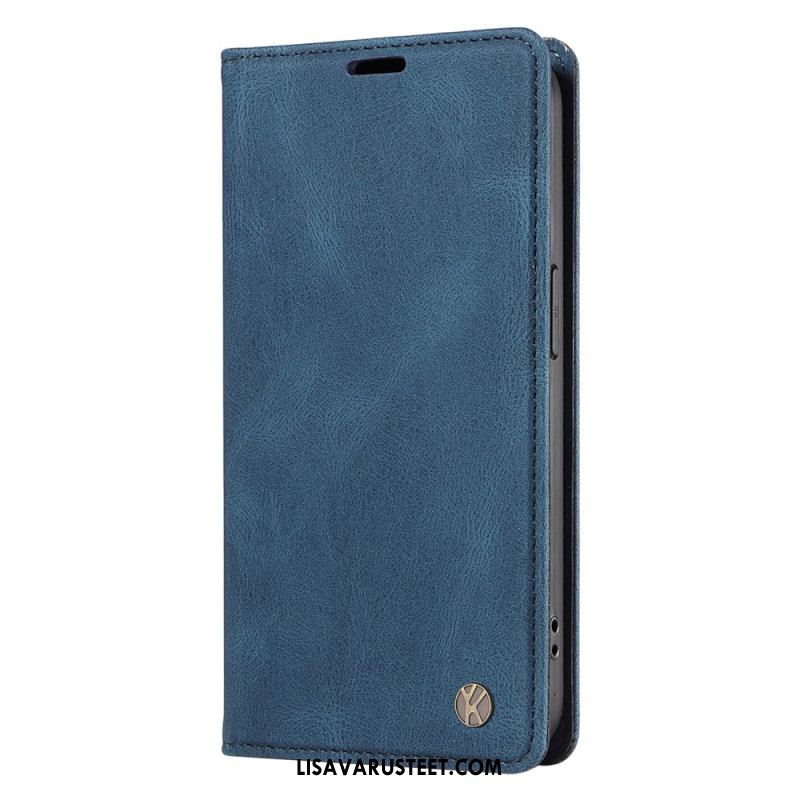 Nahkakotelo Xiaomi 15 Yikatu Mokkanahkaefekti