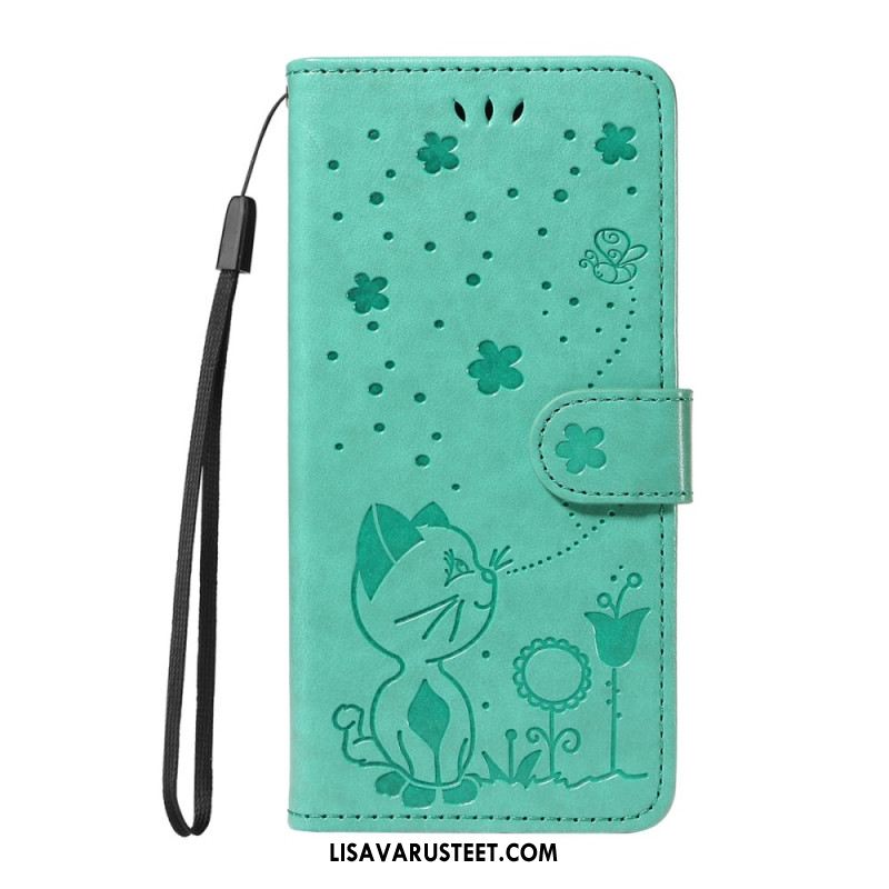 Nahkakotelo Xiaomi 15t Kissa Ja Mehiläinen