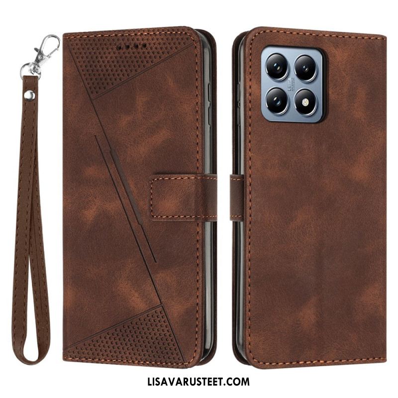 Nahkakotelo Xiaomi 15t Kolmiokuvio Ja Hihna