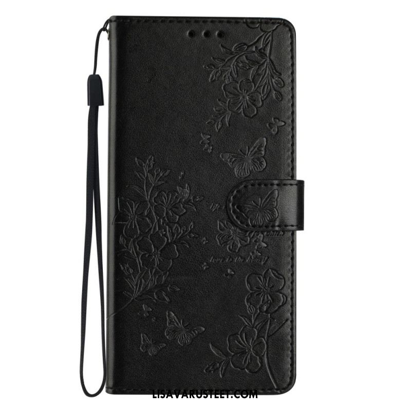 Nahkakotelo Xiaomi 15t Kukkakuvio