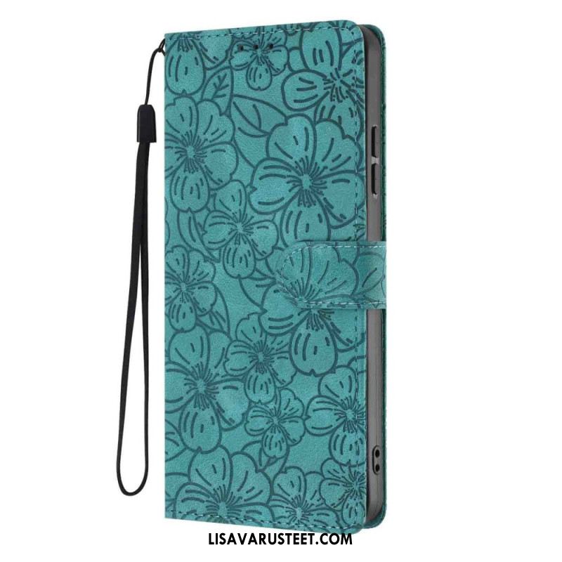 Nahkakotelo Xiaomi 15t Pro Kukkakuvioinen Kaiverrus
