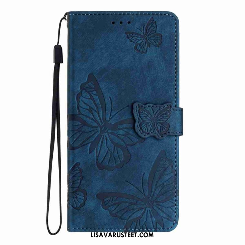 Nahkakotelo Xiaomi 15t Pro Mokkanahkaiset Perhoset