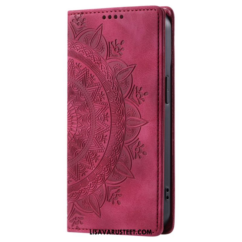 Nahkakotelo Xiaomi 15t Pro Puhelinkuoret Mandala-mokkanahkaefekti