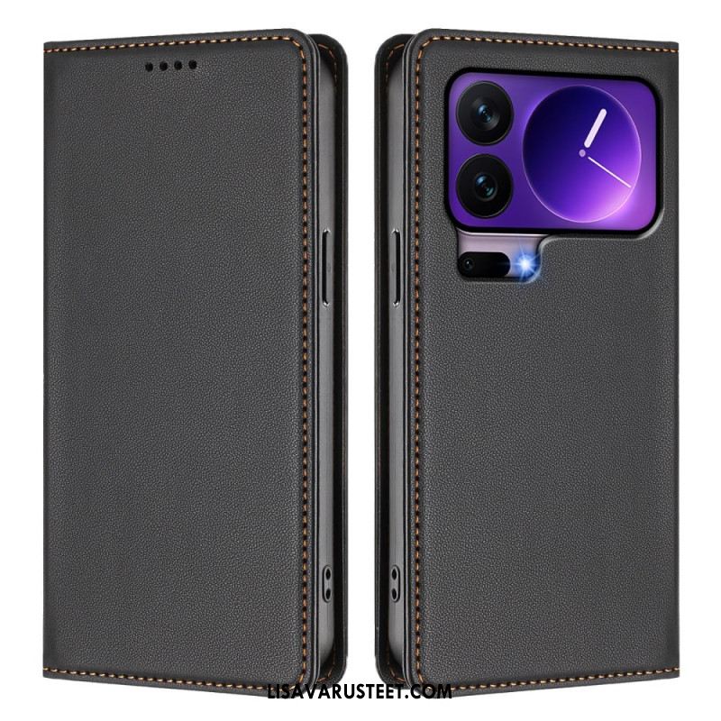 Nahkakotelo Xiaomi 17 Pro Magneettinen Suljin Ja Rfid-suojaus