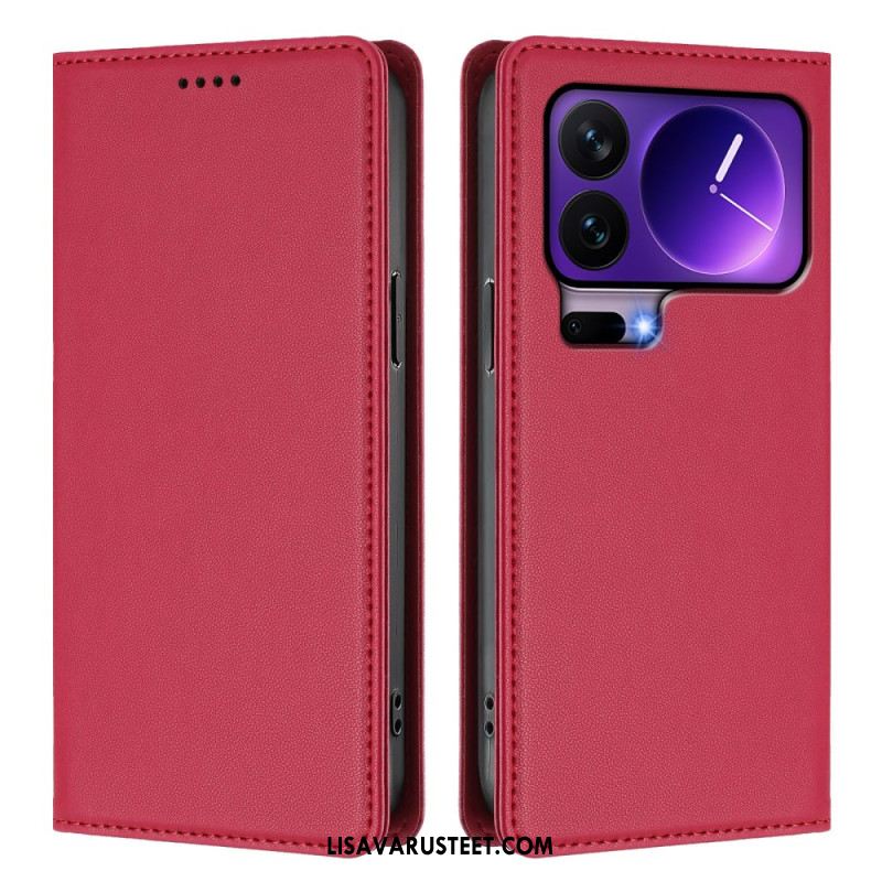 Nahkakotelo Xiaomi 17 Pro Magneettinen Suljin Ja Rfid-suojaus