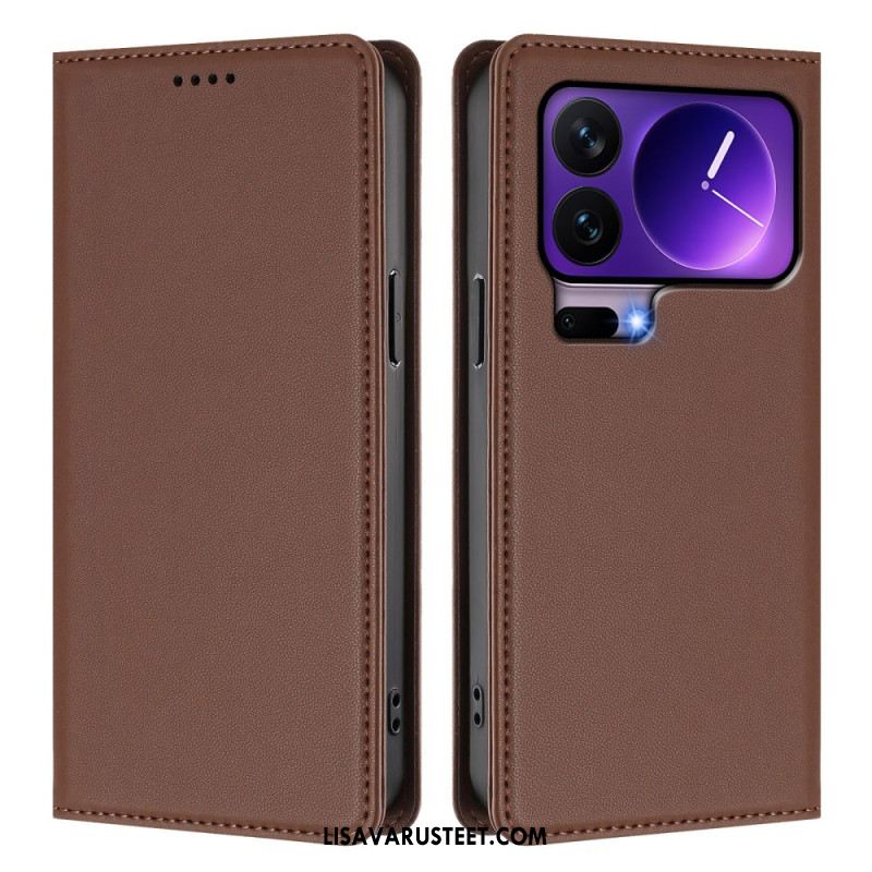 Nahkakotelo Xiaomi 17 Pro Magneettinen Suljin Ja Rfid-suojaus