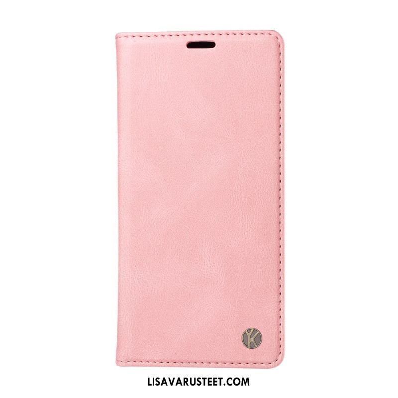 Nahkakotelo Xiaomi 17 Pro Max Yikatu-mokkanahkakuvio Suojakuori