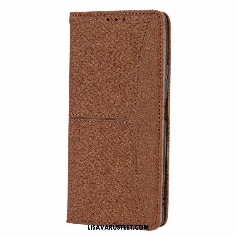 Nahkakotelo Xiaomi Redmi Note 10 Pro Suojaketju Kuori Strappy Woven Leather Style