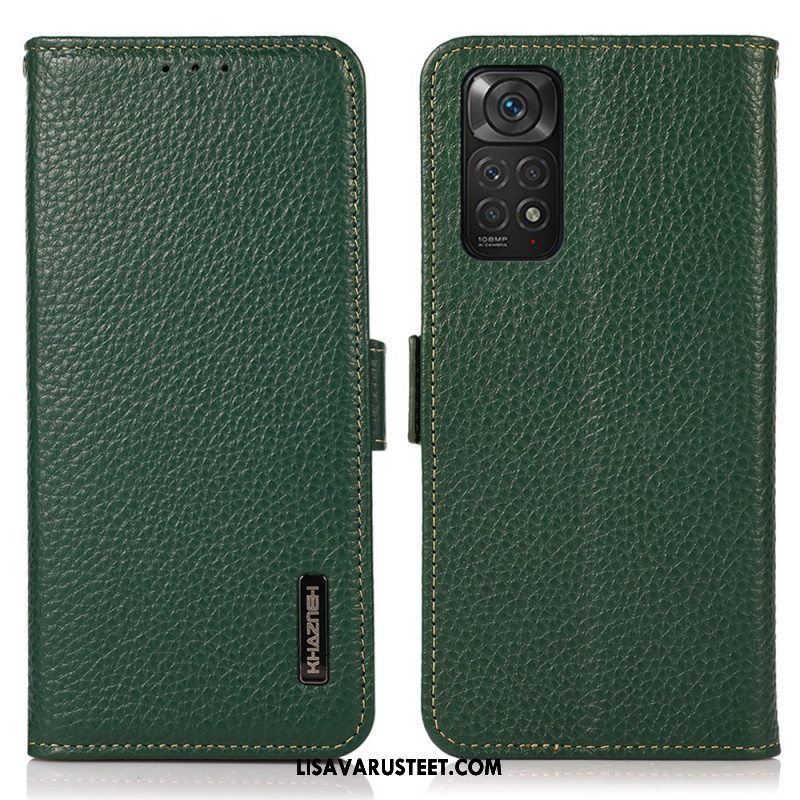 Nahkakotelo Xiaomi Redmi Note 11 / 11S Litsi Nahka Khazneh Rfid