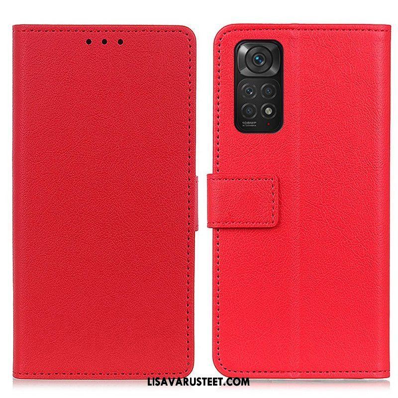 Nahkakotelo Xiaomi Redmi Note 11 / 11S Premium Lychee Faux Leather