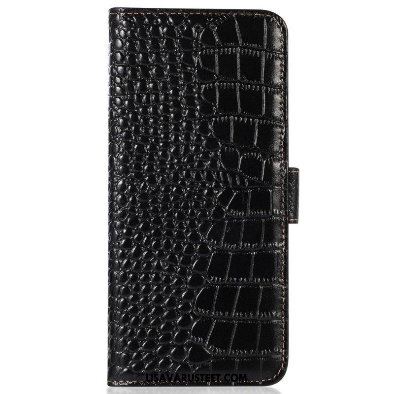 Nahkakotelo Xiaomi Redmi Note 12 5G Crocodile Style Rfid