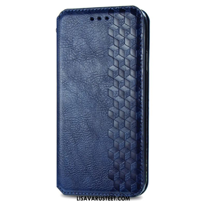 Nahkakotelo Xiaomi Redmi Note 13 5g Vintage Leather Effect -timantit Suojakuori