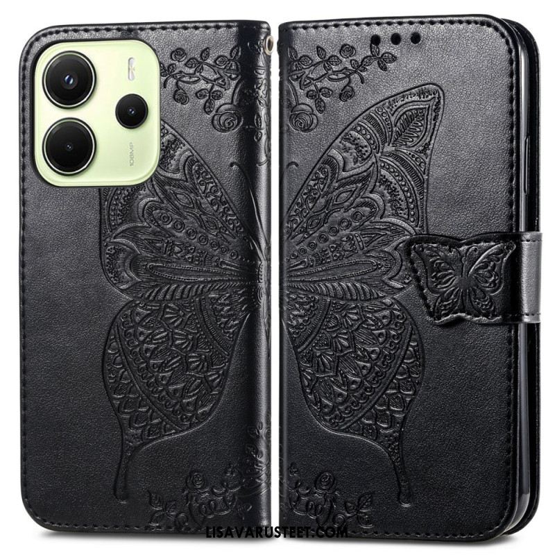 Nahkakotelo Xiaomi Redmi Note 14 4g Barokkityylinen Perhonen