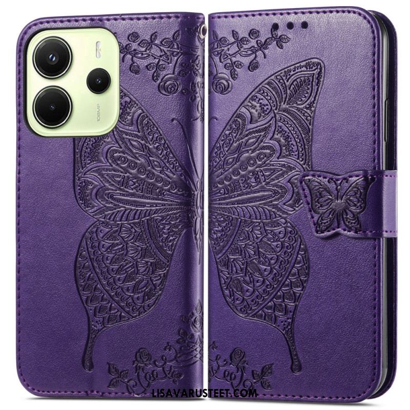 Nahkakotelo Xiaomi Redmi Note 14 4g Barokkityylinen Perhonen