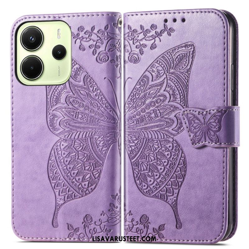 Nahkakotelo Xiaomi Redmi Note 14 4g Barokkityylinen Perhonen