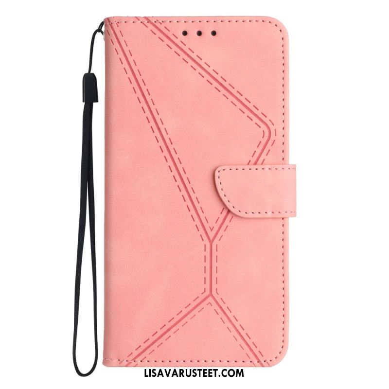 Nahkakotelo Xiaomi Redmi Note 14 5g Hihnan Linjat Ja Vetimet