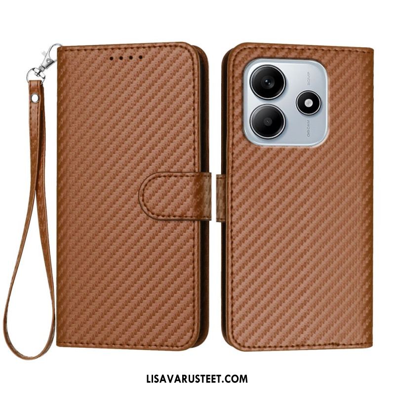 Nahkakotelo Xiaomi Redmi Note 14 5g Hiilikuitu