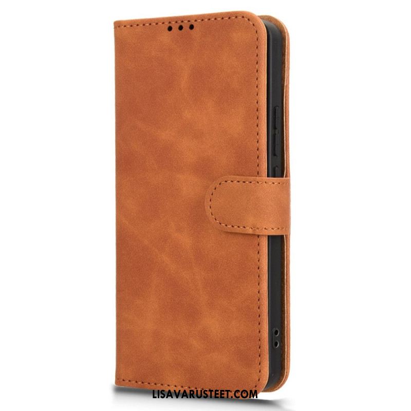 Nahkakotelo Xiaomi Redmi Note 14 5g Klassinen Mokkanahkaefekti