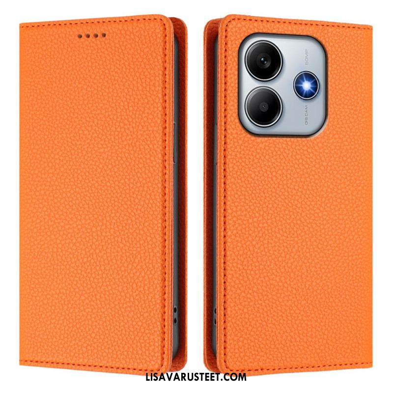 Nahkakotelo Xiaomi Redmi Note 14 5g Nahkaefekti Rfid-esto