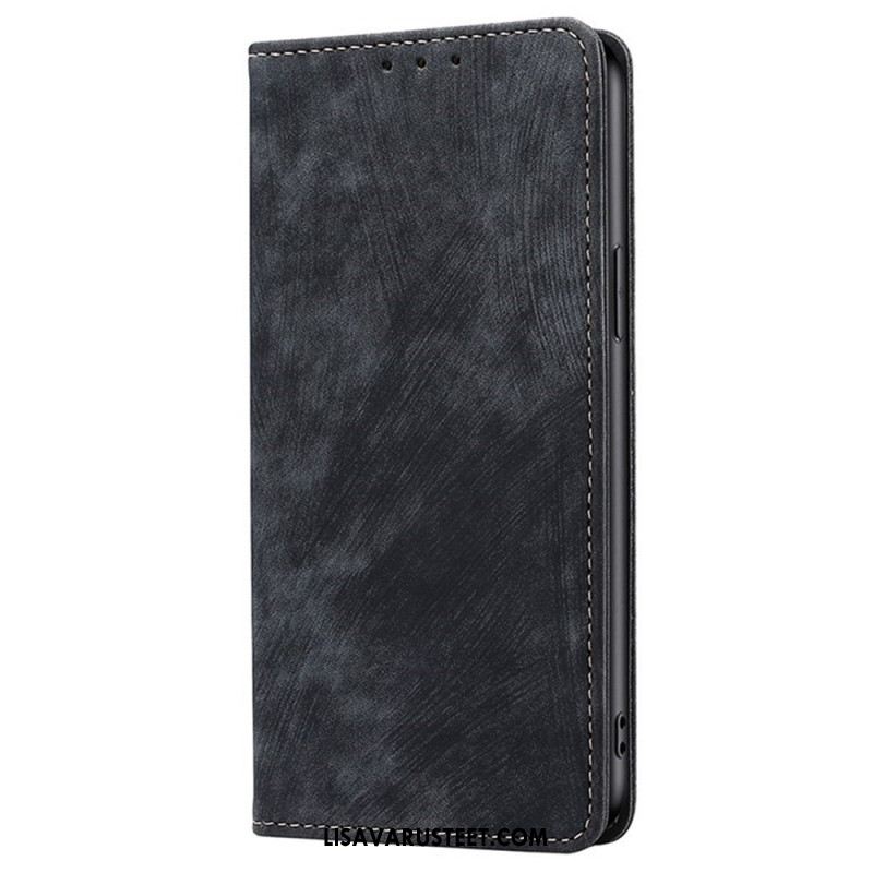 Nahkakotelo Xiaomi Redmi Note 14 Pro 4g Rfid-lompakko Mokkanahkaefektillä Suojakuori