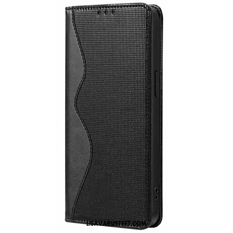 Nahkakotelo Xiaomi Redmi Note 14 Pro 5g Puhelinkuoret Rfid-suojattu Aaltoileva Kuvio