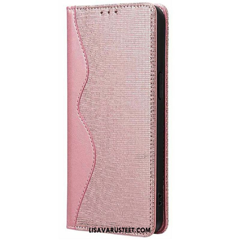 Nahkakotelo Xiaomi Redmi Note 14 Pro 5g Puhelinkuoret Rfid-suojattu Aaltoileva Kuvio